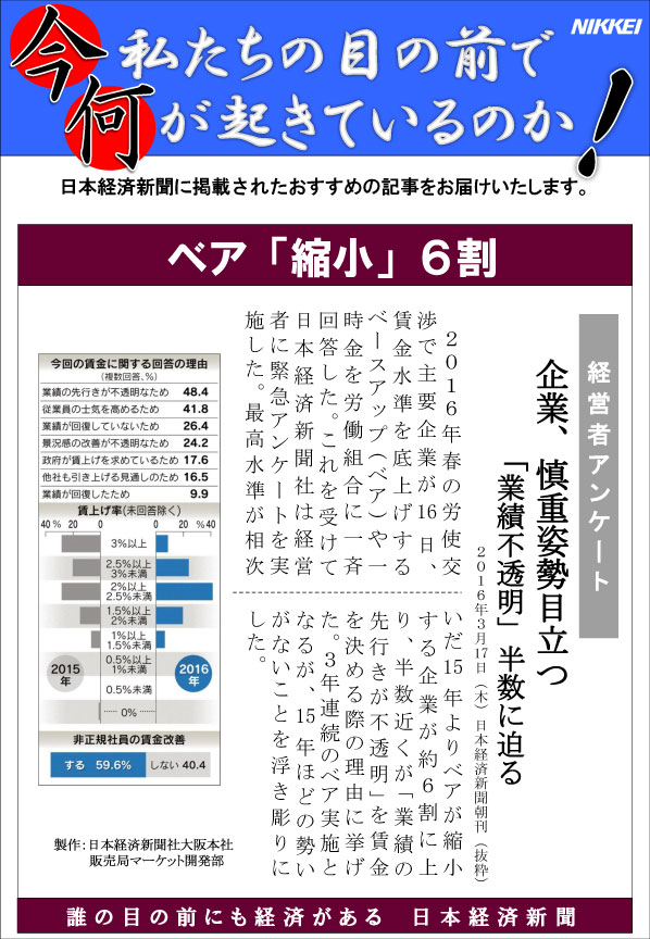 日本経済新聞MORI・MORIニュース　132号です。